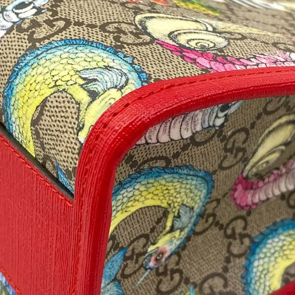 Gucci Children's Yuko Higuchi Tote Bag / GG Supreme Tote Bag 612992 Beige Red